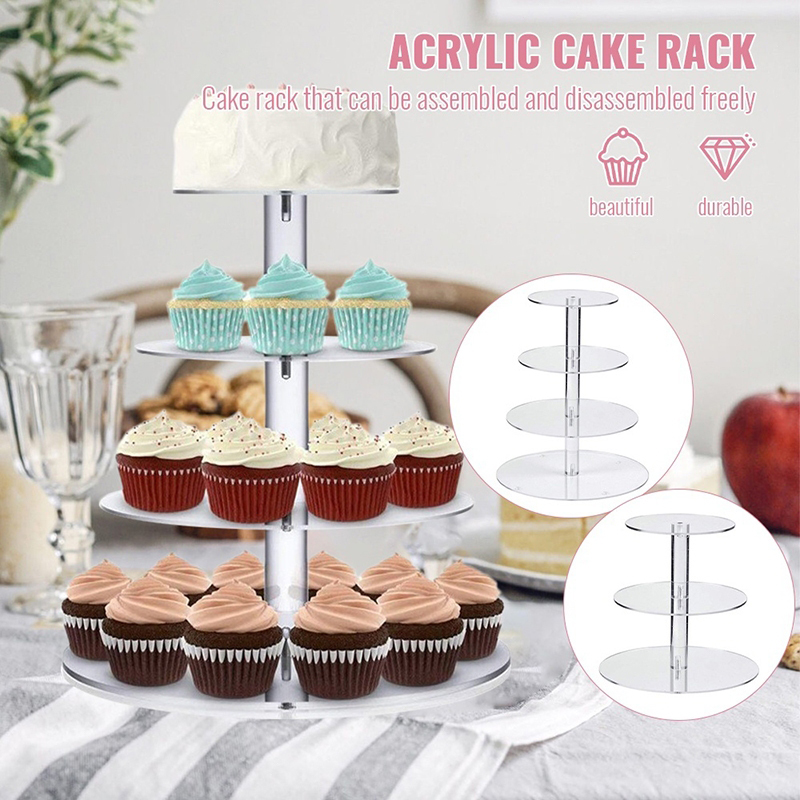 Cupcake Stand Tier - Soporte redondo acrílico para cupcakes de