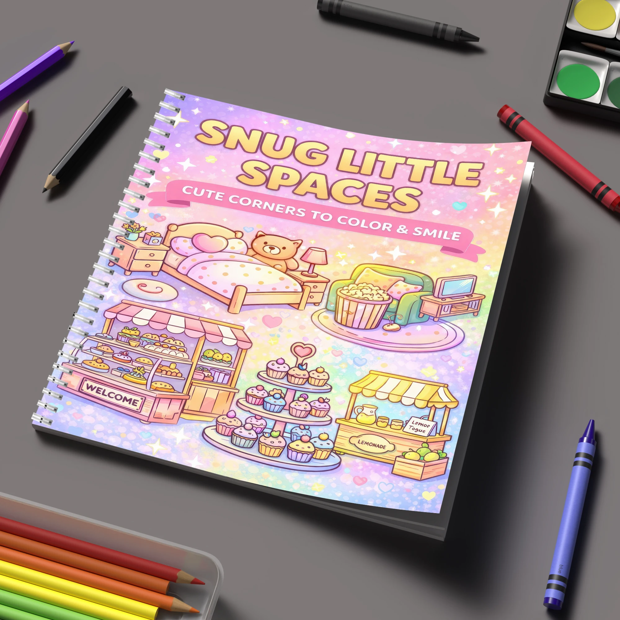 Event Supplies - Libro para Colorear Espacios Pequeños para