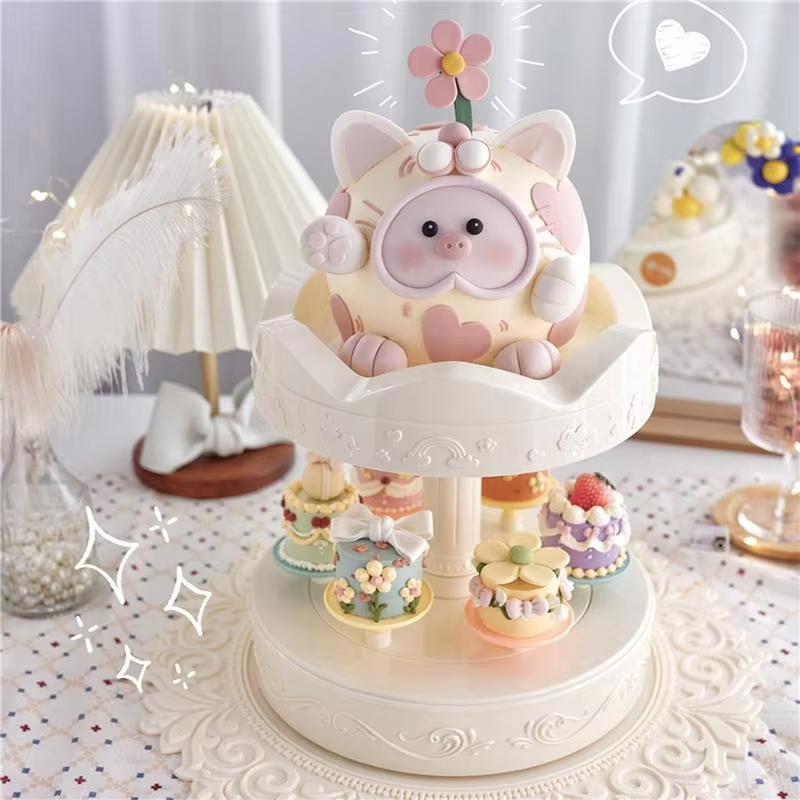 Cupcake Stand Tier - Soporte giratorio automático para pastel de