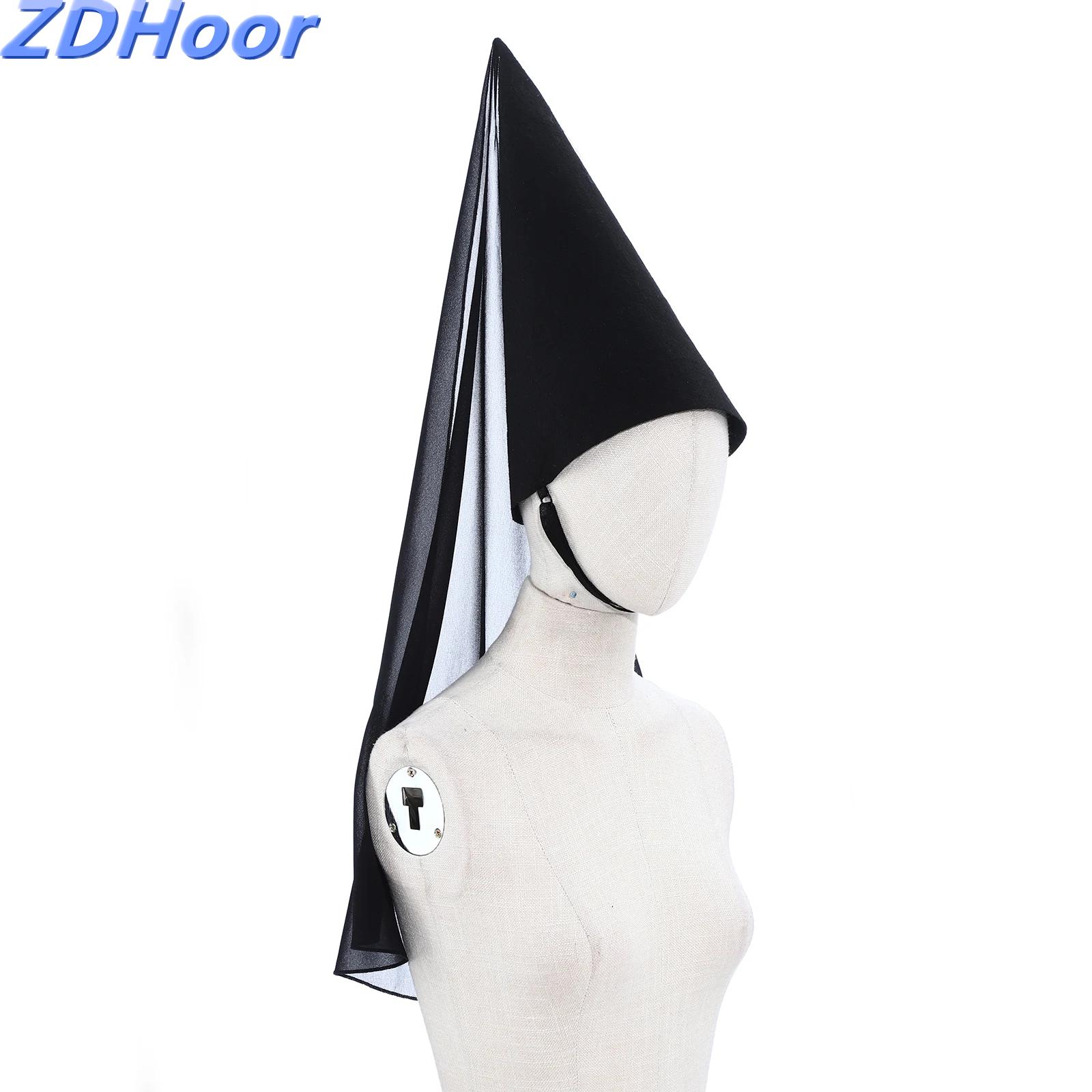 Party Hat Cone - Sombrero Medieval para Mujer con Velo,