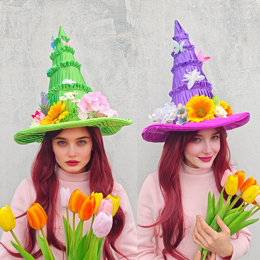 Party Hat Cone - Sombrero de Bruja de Pascua, Sombrero