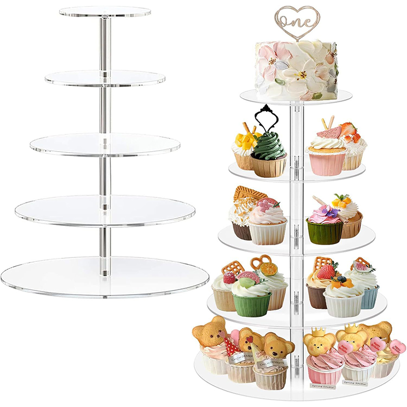 Soporte redondo acrílico para  - Cupcake Stand Tier reseña y precio