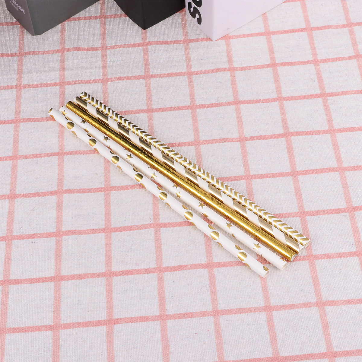 50 Pajitas de Papel con Forma  - Paper Straw Color reseña y precio