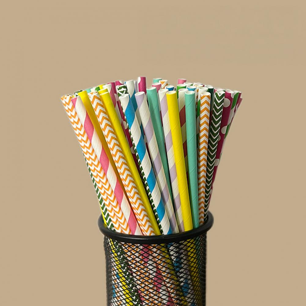 100 piezas de pajitas desechab - Paper Straw Color reseña y precio