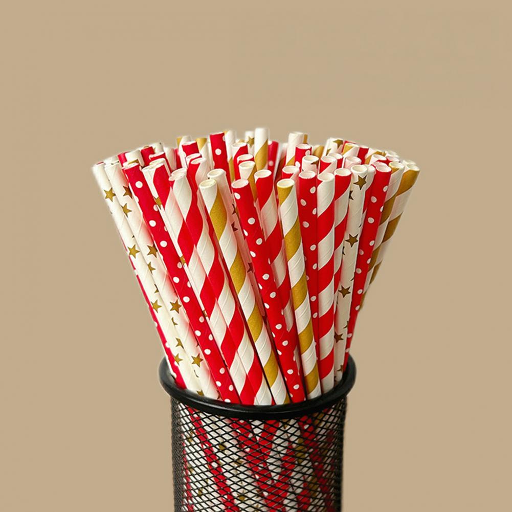 100 piezas de pajitas desechab - Paper Straw Color reseña y precio