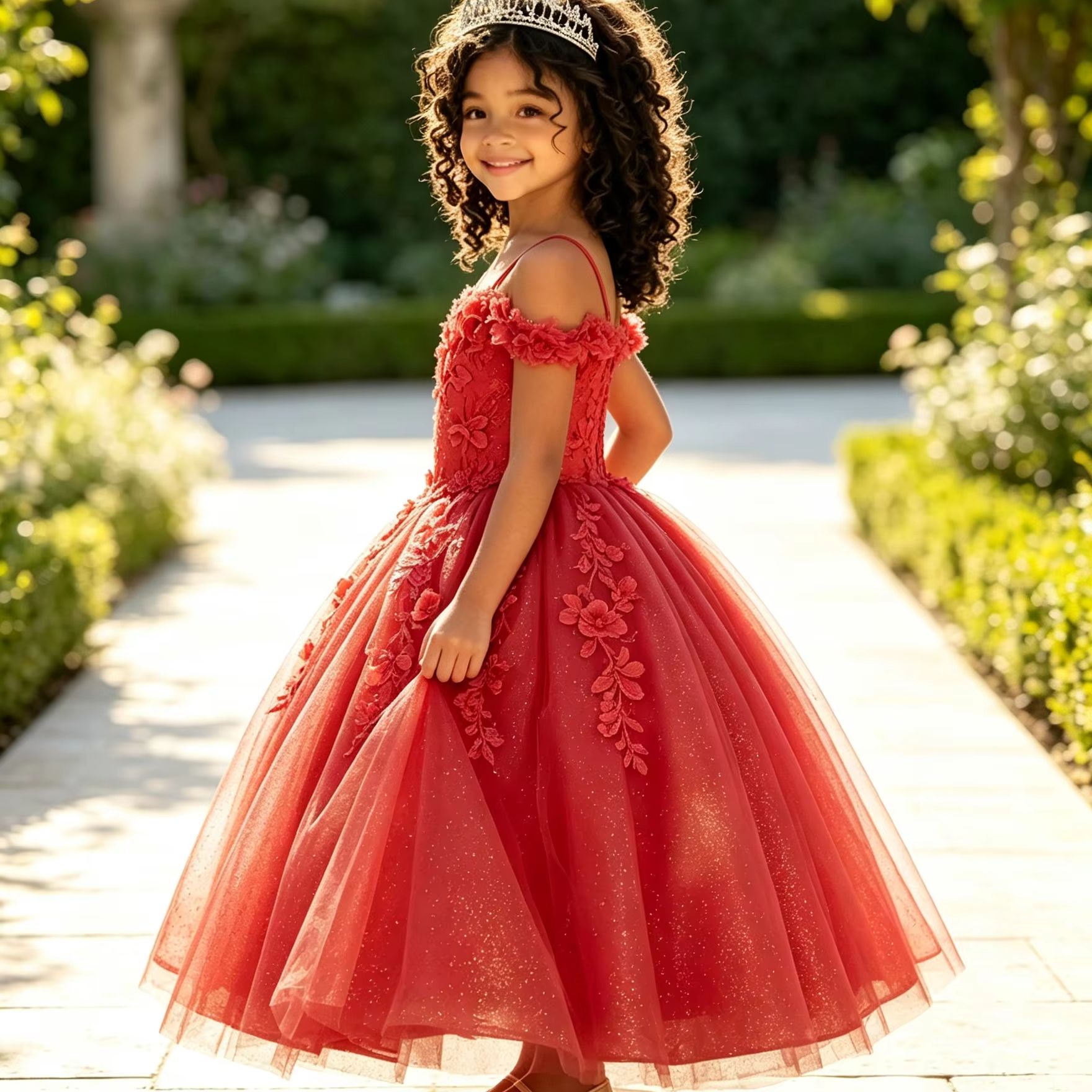 Vestidos de flores con purpuri - Birthday Sash Glitter reseña y precio