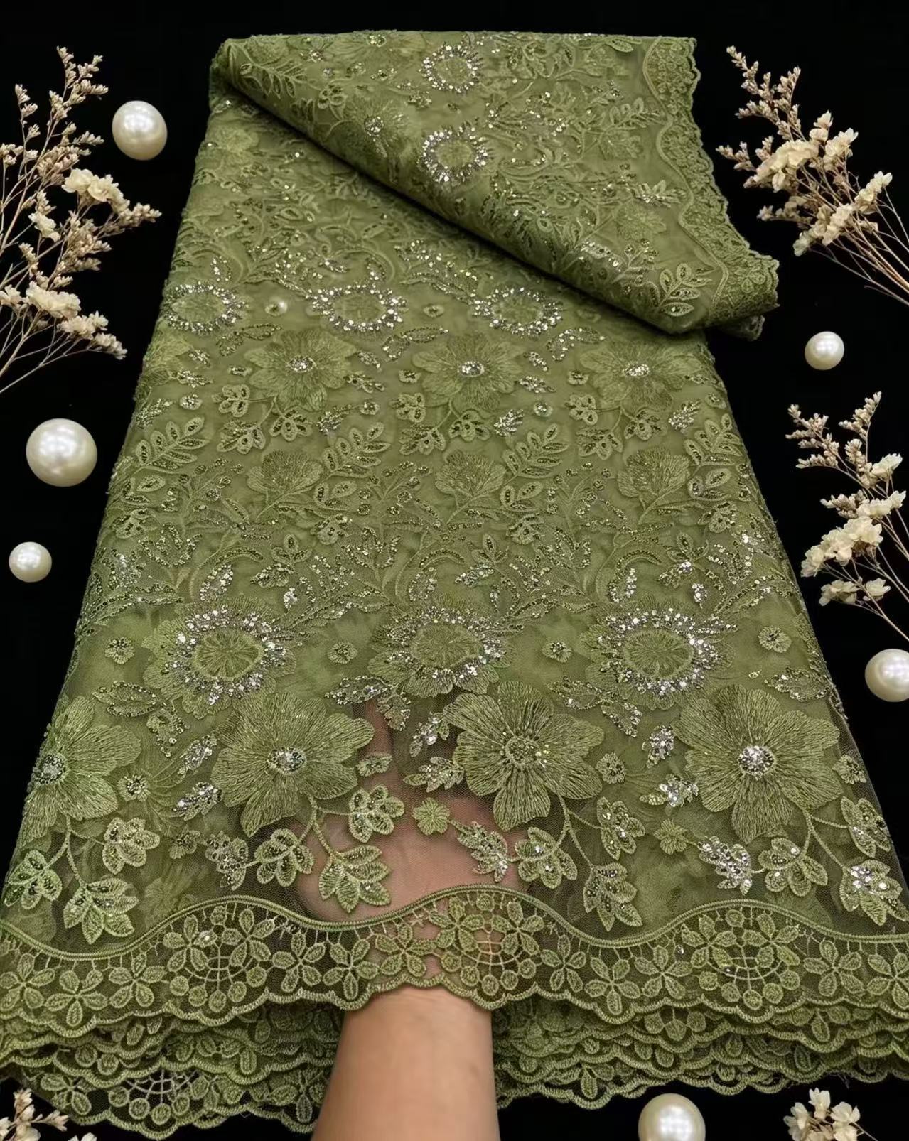 Tela de encaje de tul francés  - Glitter Tablecloth reseña y precio