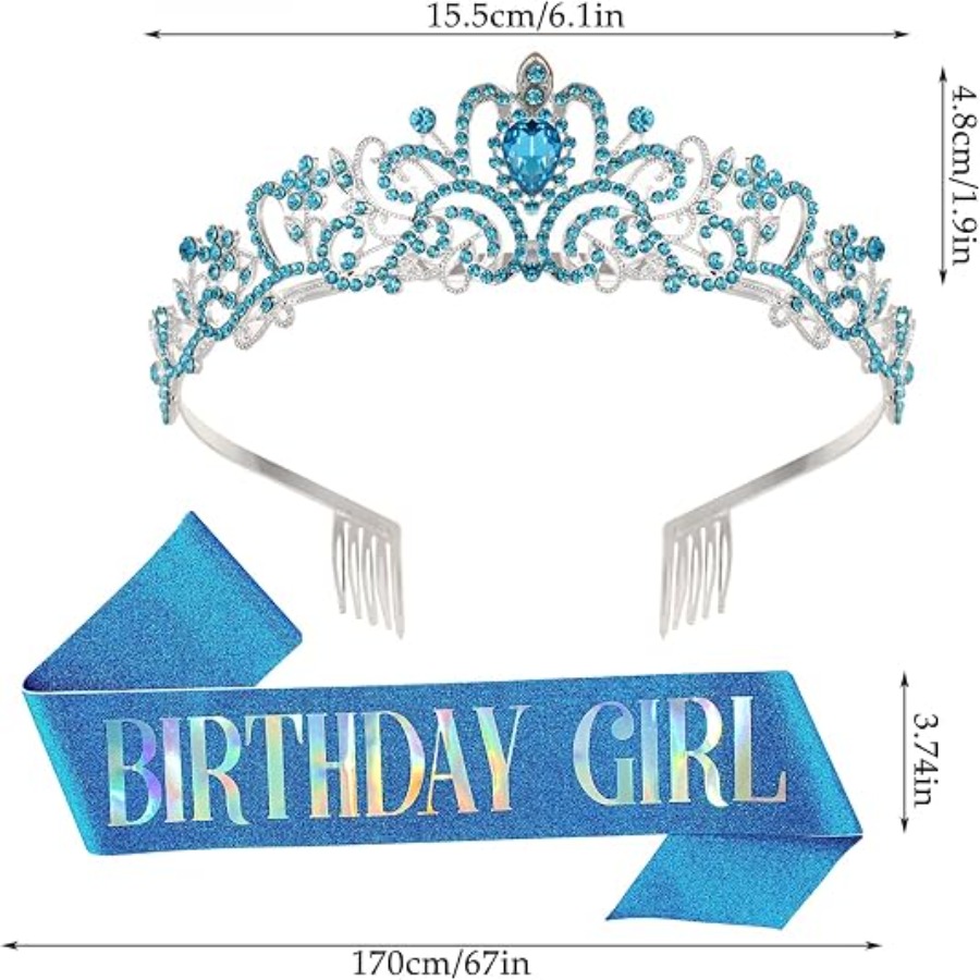 Juego de 2 piezas de corona de - Birthday Sash Glitter reseña y precio