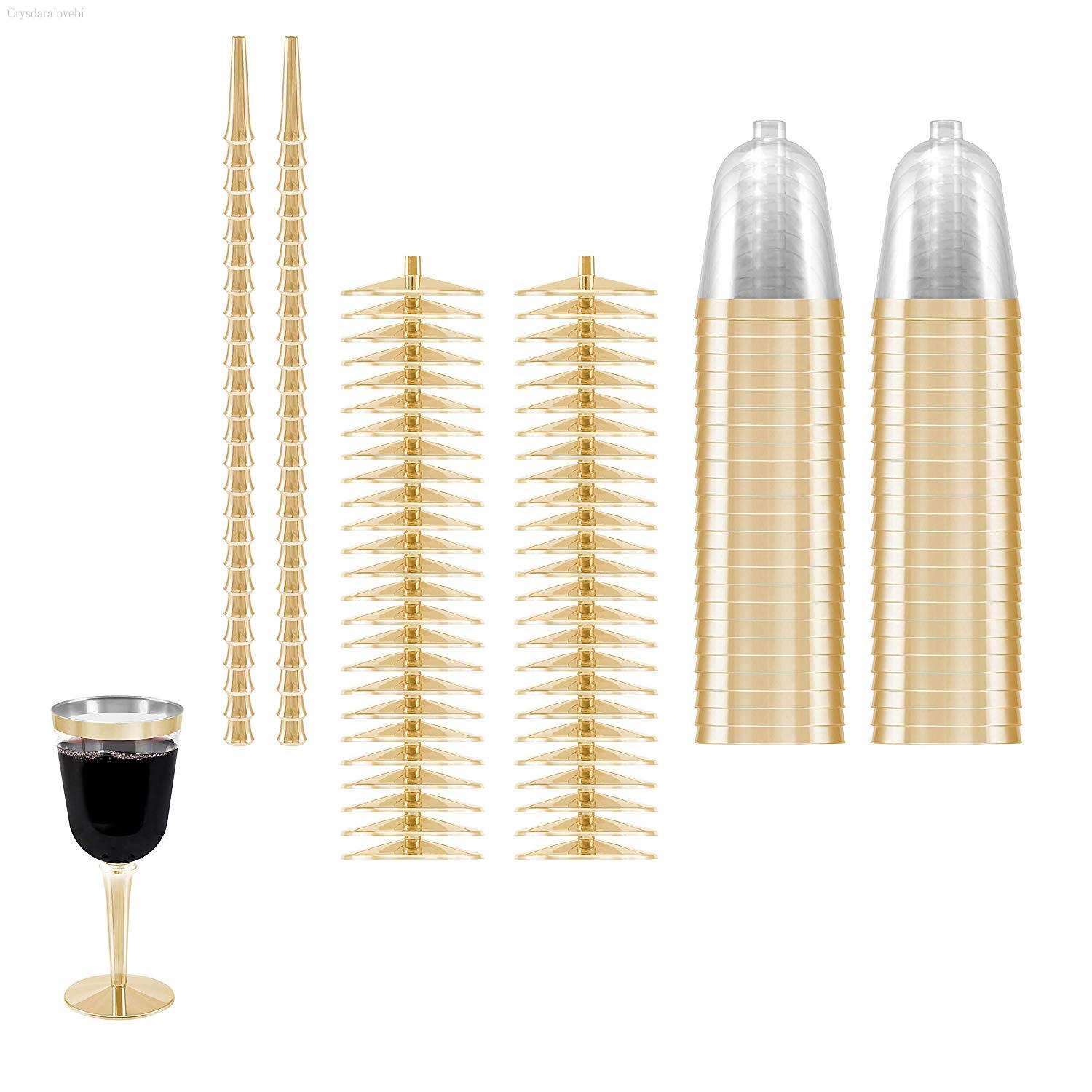 Copas de vino de plástico duro - Plastic Cup 50Pcs reseña y precio