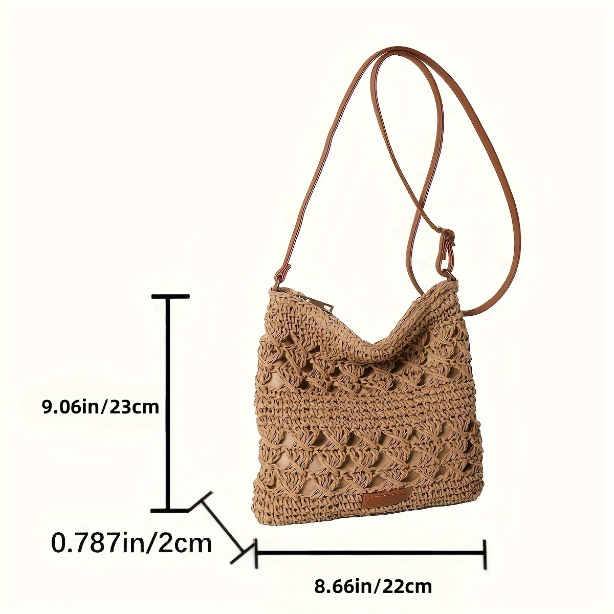 Bolso cruzado elegante de paja - Paper Straw Color reseña y precio
