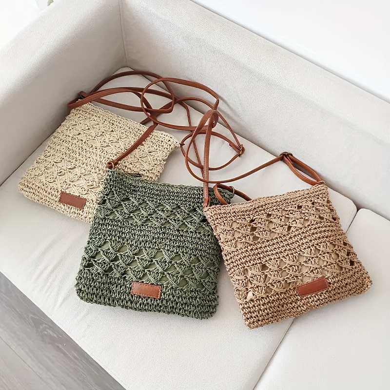 Bolso cruzado elegante de paja - Paper Straw Color reseña y precio
