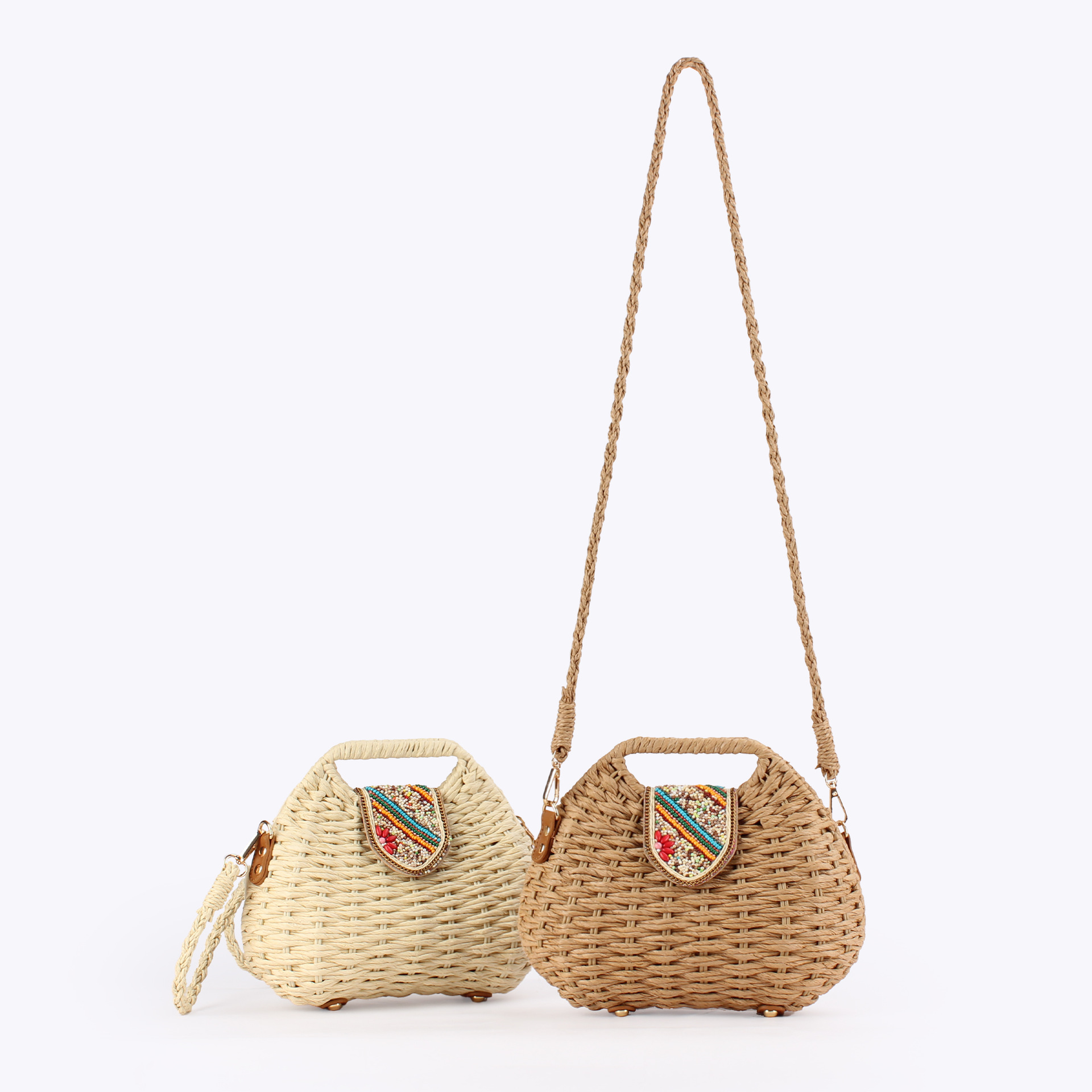 Bolsos de mano de mujer con cu - Paper Straw Color reseña y precio