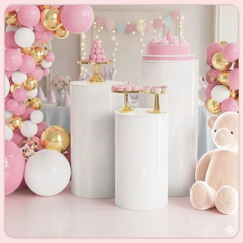 Soportes cilíndricos blancos d - Event Support reseña y precio