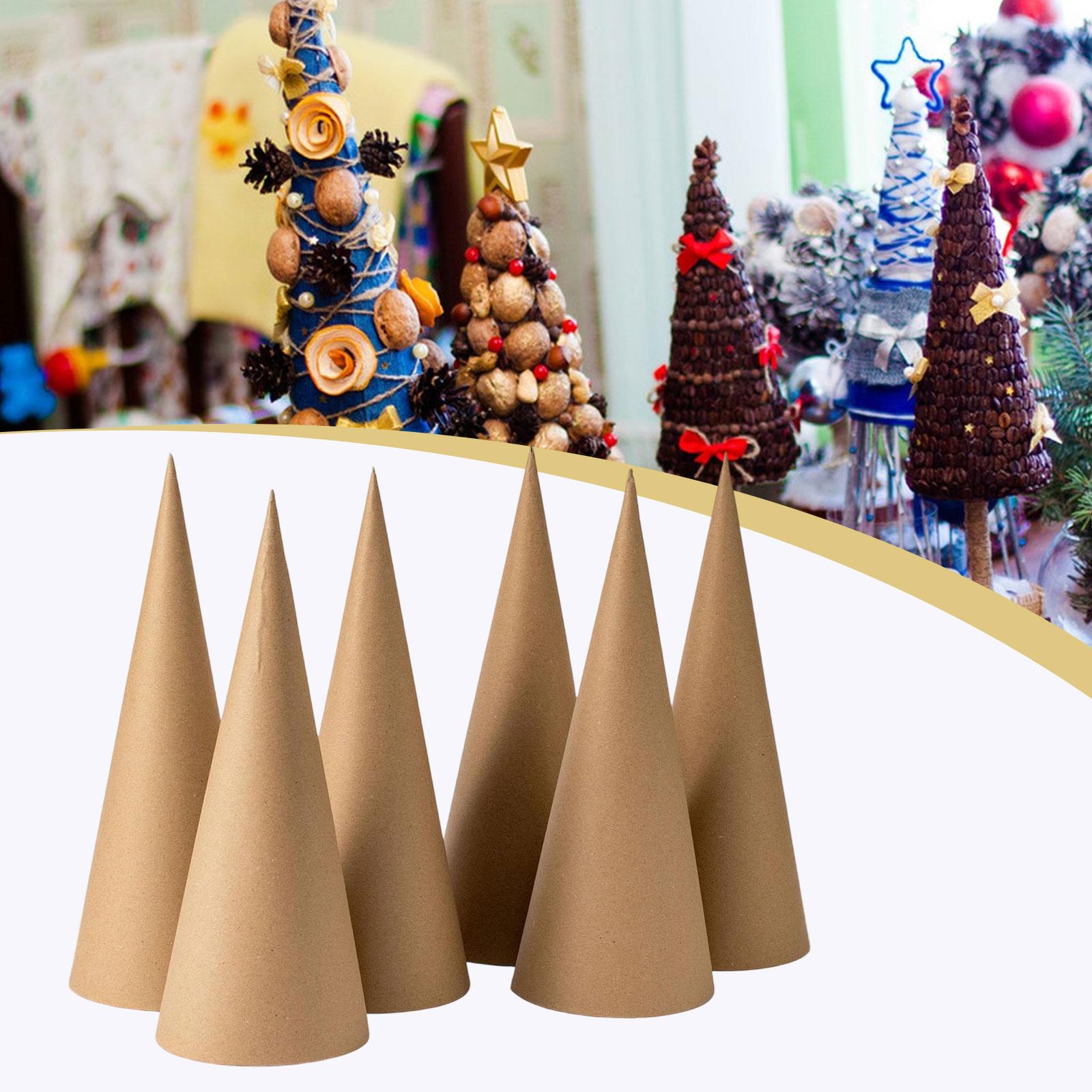 6 conos de Mache de papel Kraf - Party Hat Cone reseña y precio