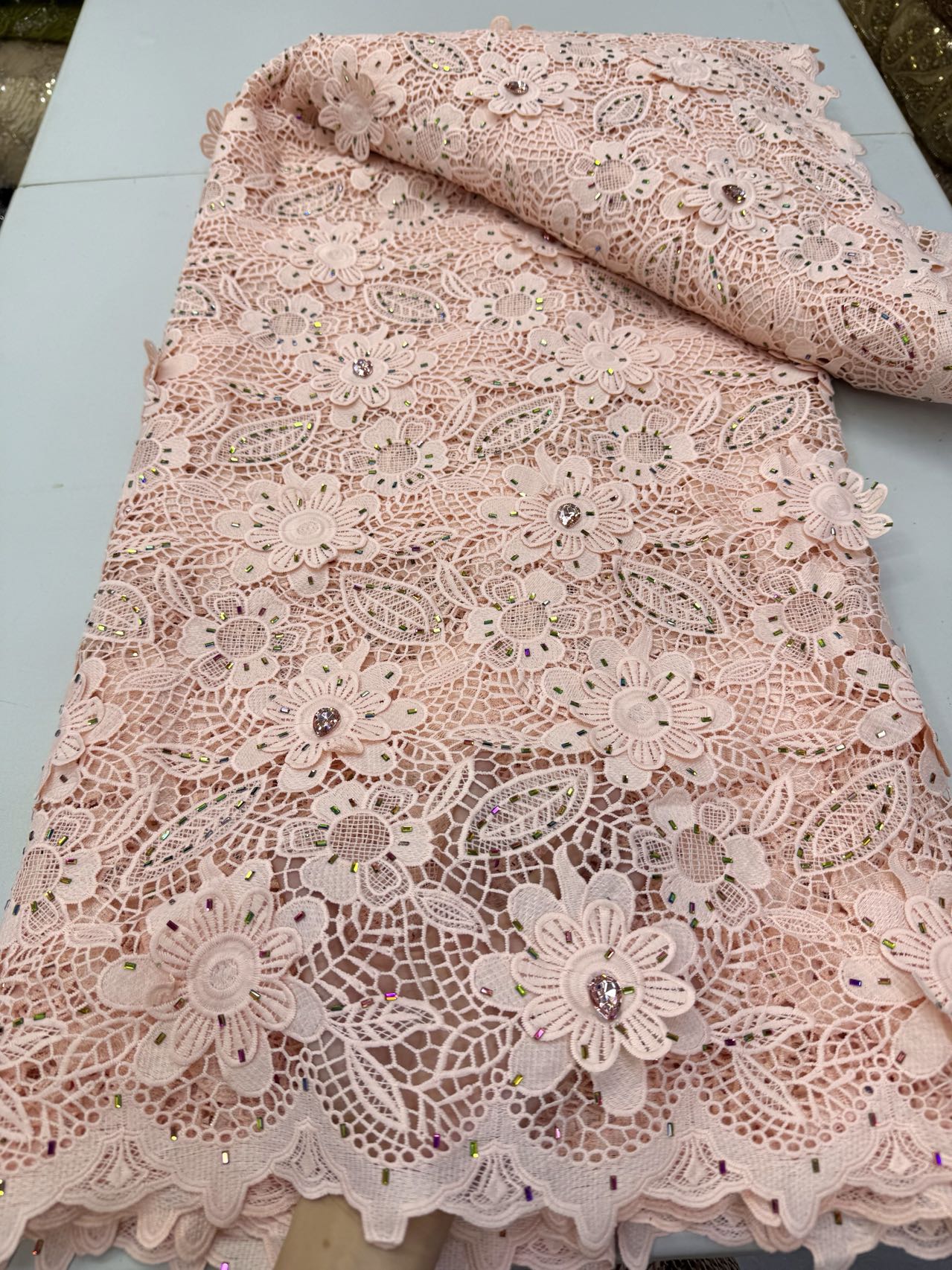Tela de encaje de algodón con  - Glitter Tablecloth reseña y precio
