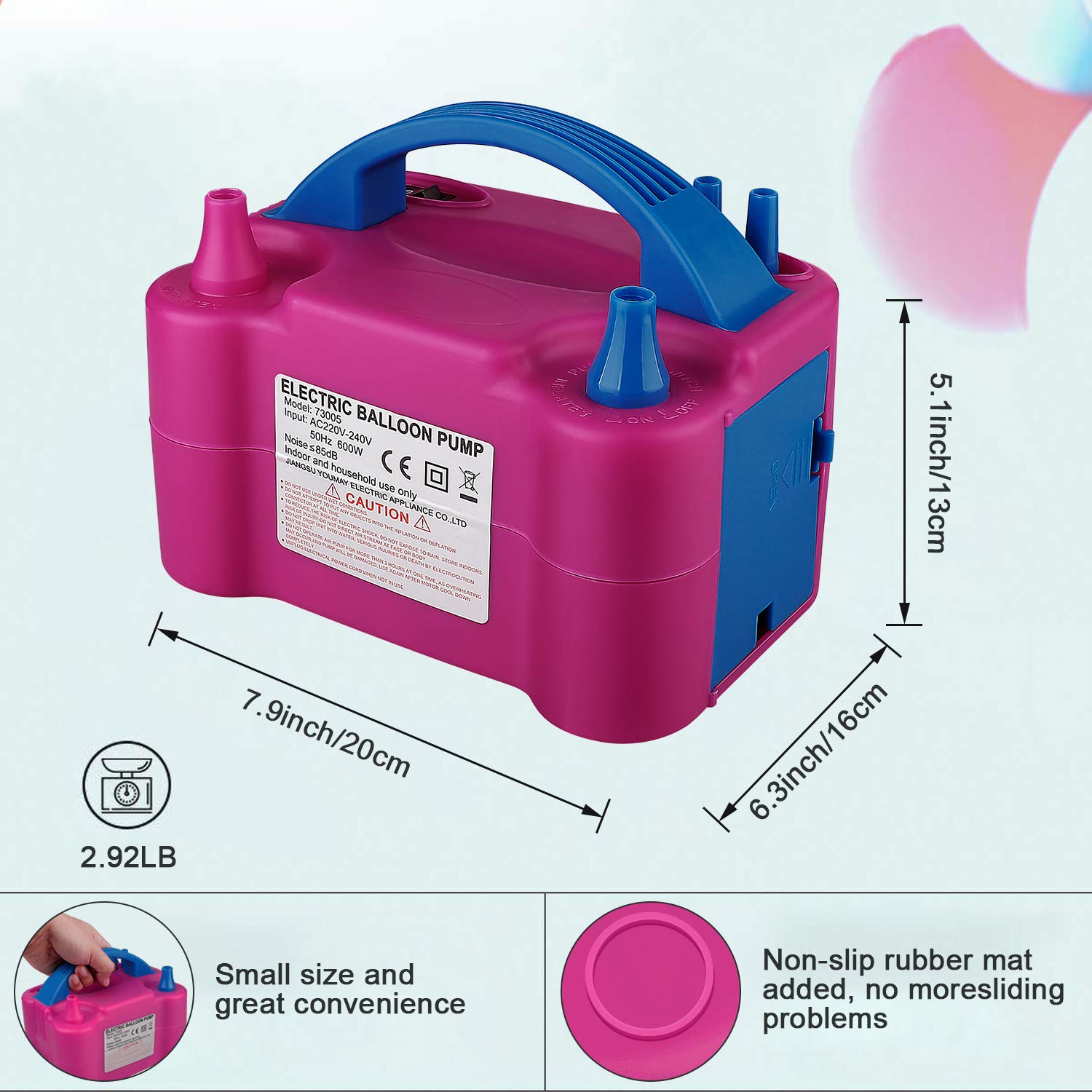 Inflador de Globos Eléctrico P - Balloon Pump Hand reseña y precio